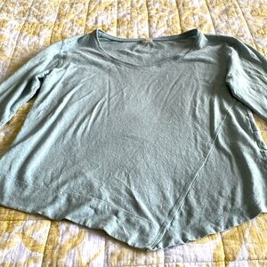 Poetry Light Green Long Sleeve Tee